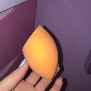 Orange makeup sponge